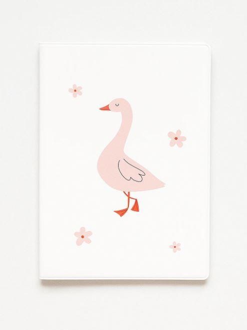 ОБЛОЖКА ДЛЯ ПАСПОРТА «Pink goose», плотность 600 мкм 