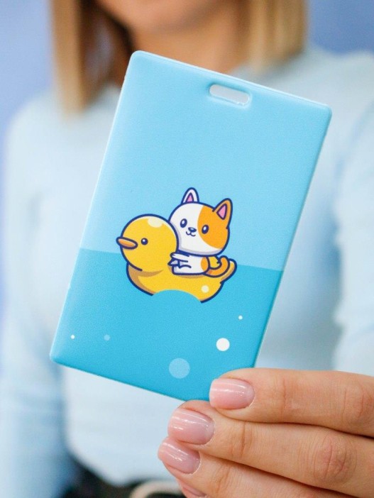 Держатель для карт «Duck and cat» (6,5 х 10,4 см) 
