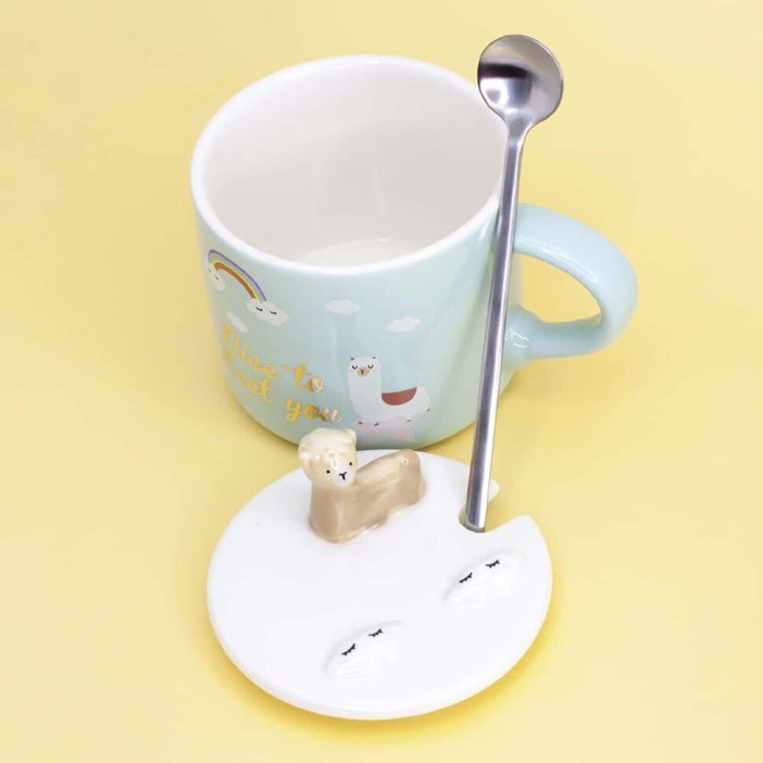 Кружка Whiskes Lama "Nice to lama", green (330ml) 