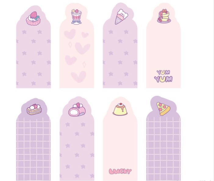 Стикеры закладки "Lucky day", pink 