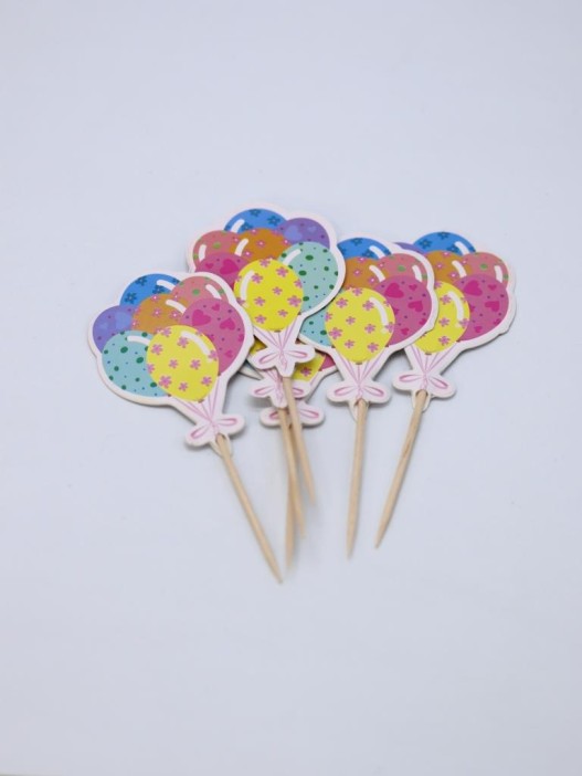 Набор шпажек для торта 12 шт. &quot;Festive balloons&quot; (8 см) 