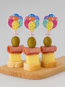 Набор шпажек для торта 12 шт. "Festive balloons" (8 см)