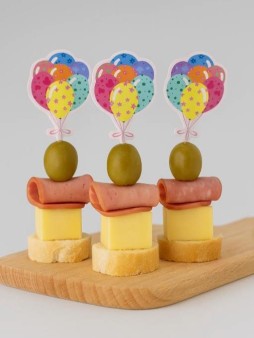 Набор шпажек для торта 12 шт. "Festive balloons" (8 см)