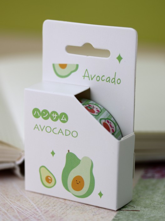 Декоративный скотч «Funny avocado», avowhite 
