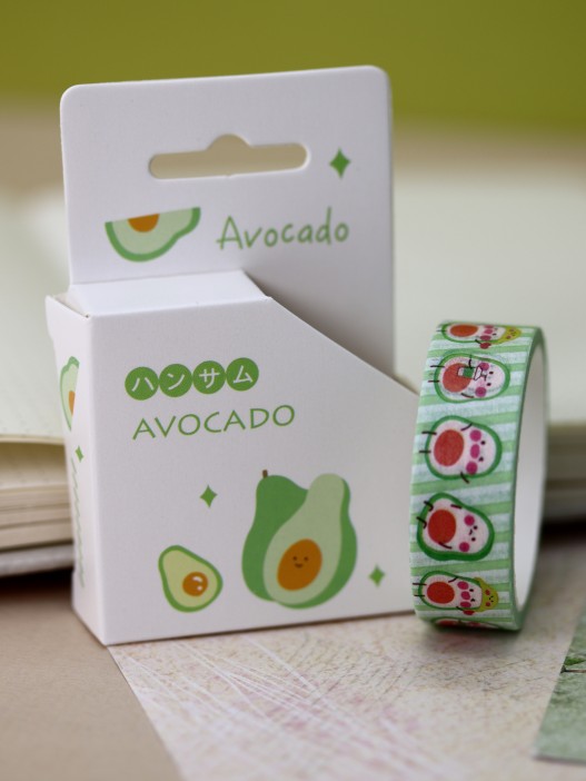 Декоративный скотч «Funny avocado», avowhite 