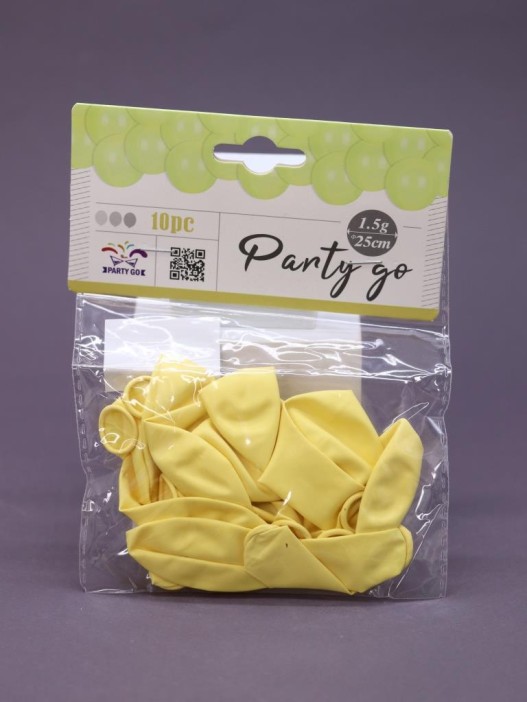 Набор воздушных шаров 10 шт. &quot;Mellow magic&quot;, yellow (25 см) 