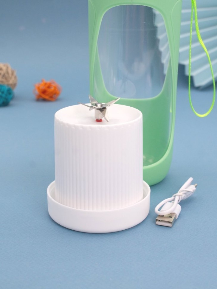 Блендер портативный "Прелесть", зеленый, USB, (19,5*7,5 см)