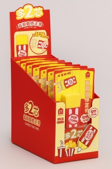 Корректор "Картошка фри", красный + 2 сменных блока, шоу-бокс 8 шт