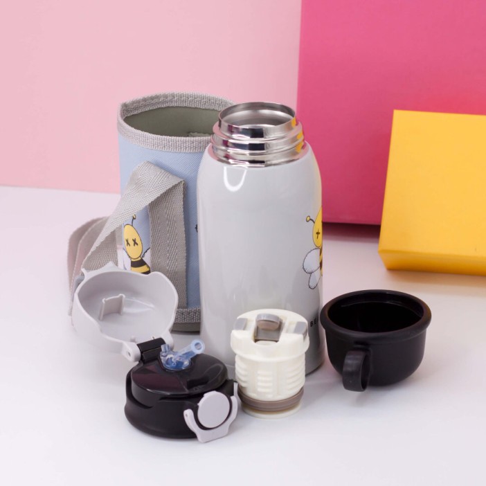 Термос "Case with Bee", white (600ml) 