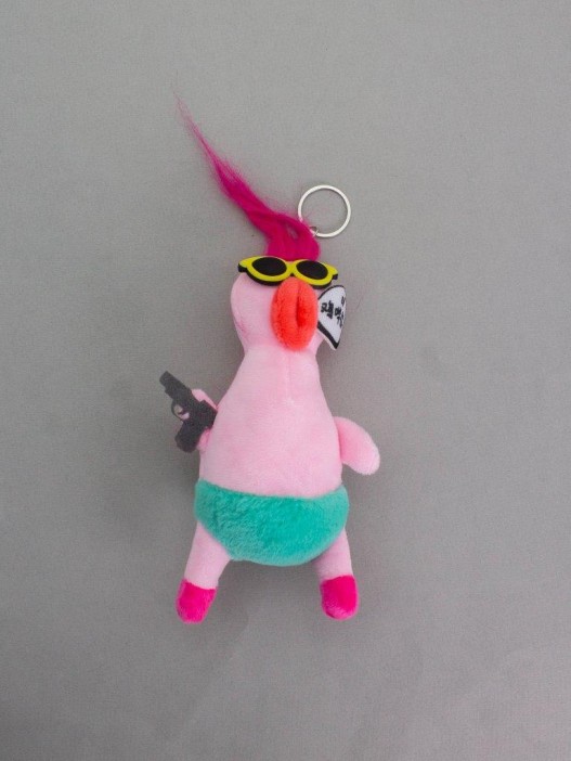 Плюшевый брелок "Убийственный цыпленок", розовый (15 см) 