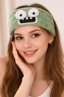 Повязка на голову GIRLY "Шокированный монстр", зеленая