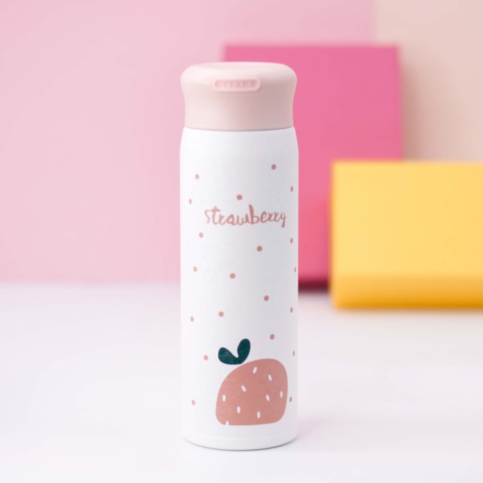 Термос "Strawberry Strawberry", white (420ml) 