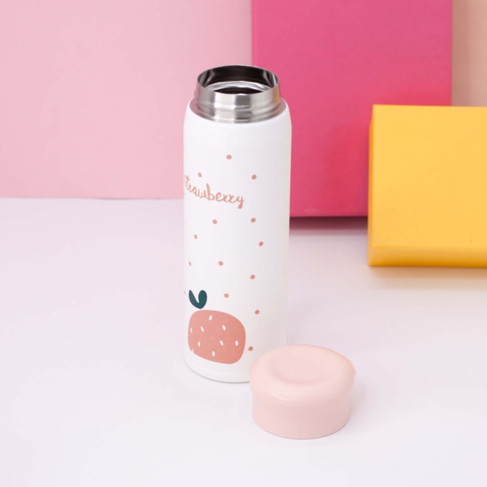 Термос "Strawberry Strawberry", white (420ml) 