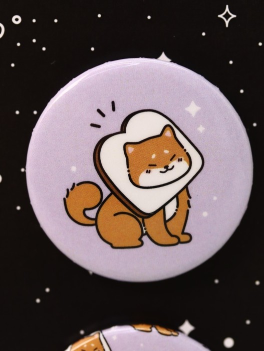 Набор значков 3 шт. iLikeGift Аниме «Shiba inu sandwich» 