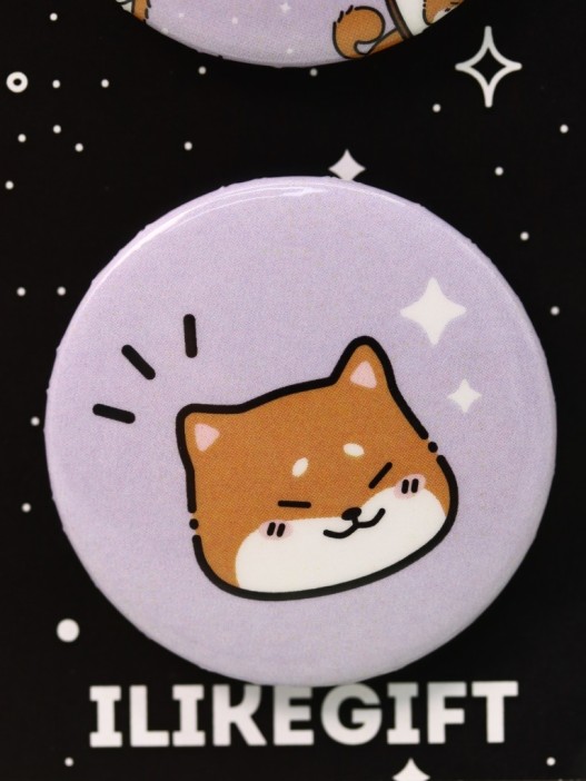 Набор значков 3 шт. iLikeGift Аниме «Shiba inu sandwich» 