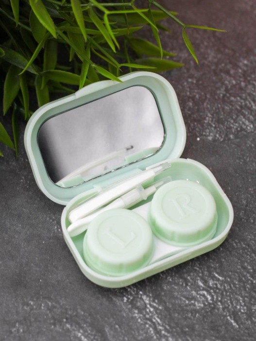 Контейнер для линз "Classic horizontal", green 