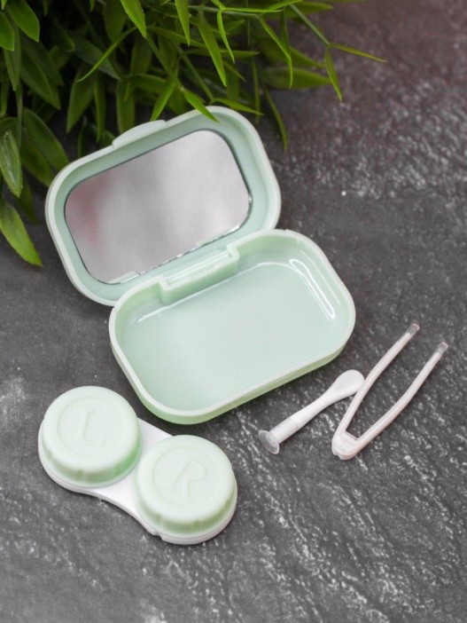 Контейнер для линз "Classic horizontal", green 