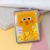 Зеркало-шейкер раскладное &quot;Animal owl&quot;, yellow (8*6 см) 