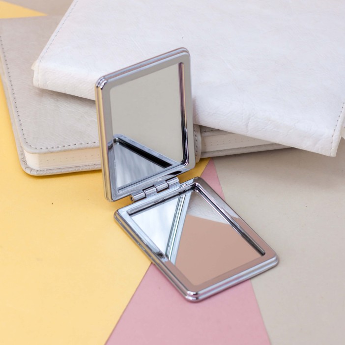 Зеркало-шейкер раскладное &quot;Animal owl&quot;, yellow (8*6 см) 