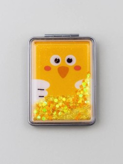 Зеркало-шейкер раскладное "Animal owl", yellow (8*6 см)