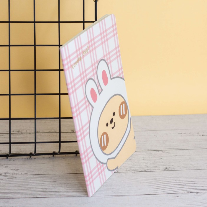 Тетрадь (A5) &quot;Lovely day hare&quot;, pink (13.5*20.5) 