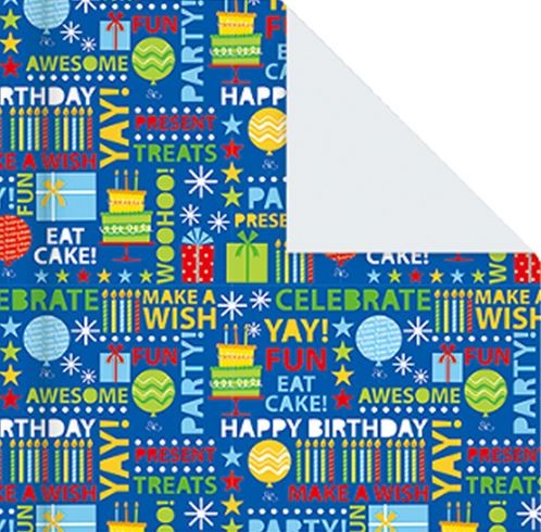 Упаковочная бумага «Birthday Delight» 1 рулон, 50*70 см 