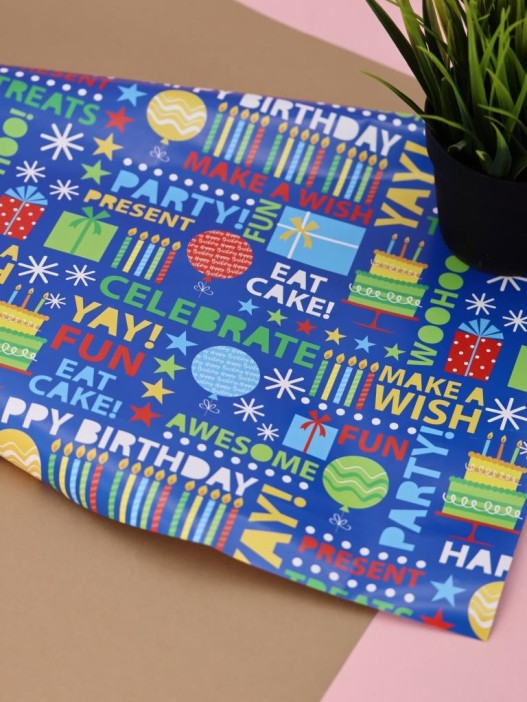Упаковочная бумага «Birthday Delight» 1 рулон, 50*70 см 