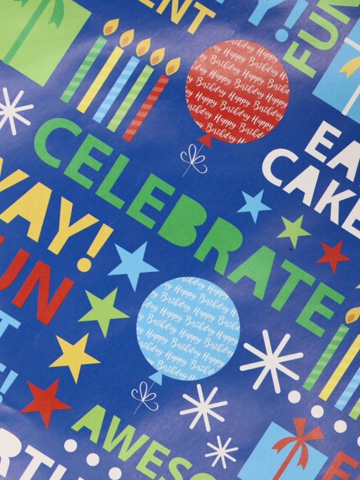 Упаковочная бумага «Birthday Delight» 1 рулон, 50*70 см