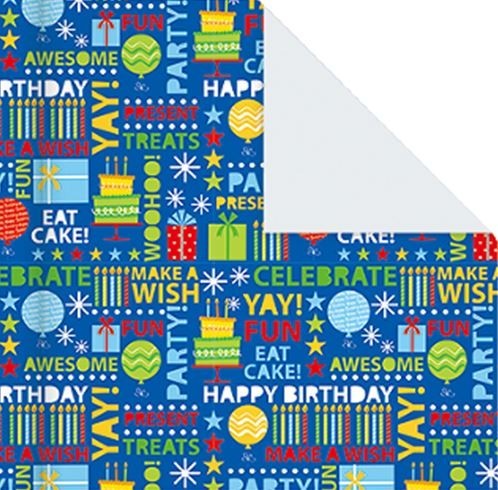 Упаковочная бумага «Birthday Delight» 1 рулон, 50*70 см