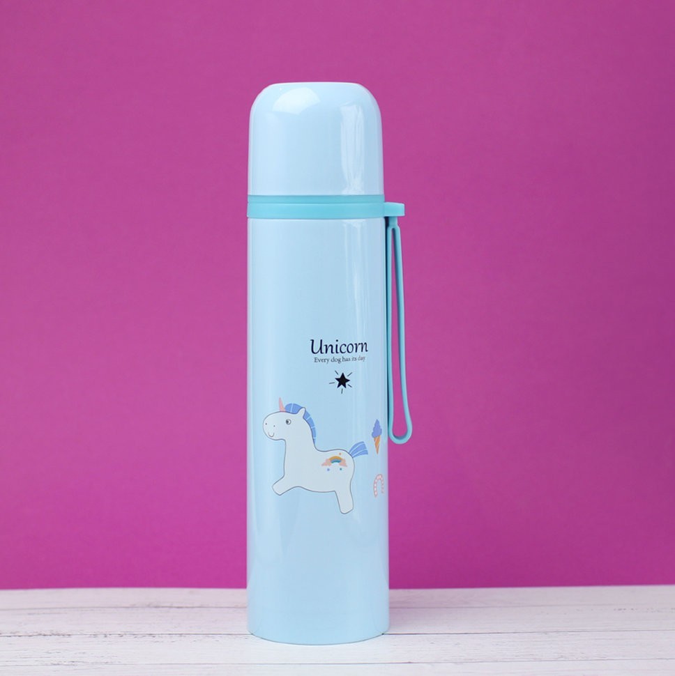 8743 Термос "Unicorn", blue (500ml)