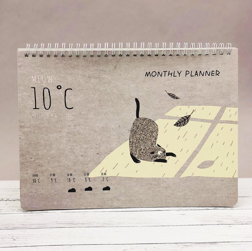47800 Планнер "Meow" gray