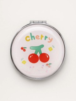 Зеркало-шейкер раскладное &quot;Fruity cherry&quot;, white (7*7 см)