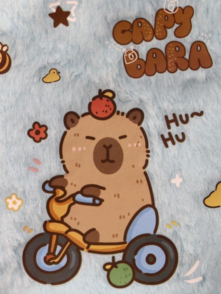 Грелка мини плюшевая "Capybara", blue, 300 мл (20*12 см)