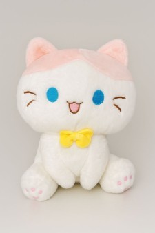 Мягкая игрушка "Кот улыбается", розовая, 20 см