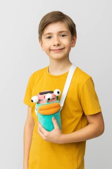 Футляр плюшевый для термоса "Bug-eye", green (14*10 см)