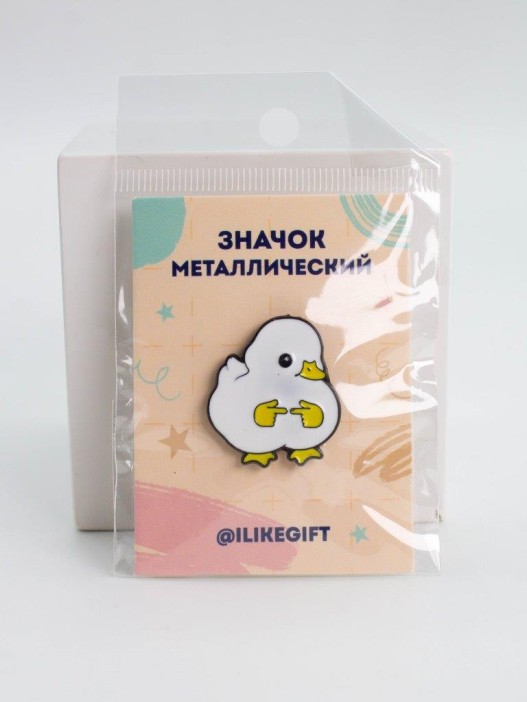 Значок металлический iLikeGift &quot;Cunning duck&quot; 