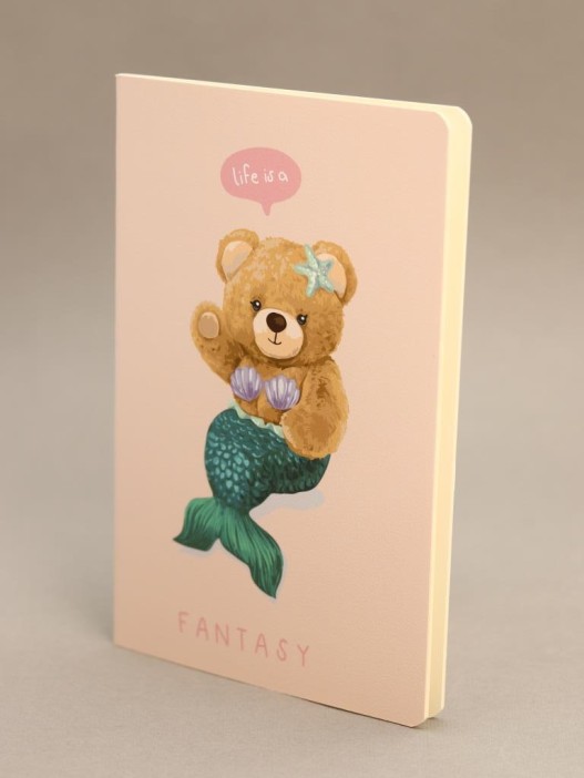 Блокнот (А5) &quot;Bear fantasy&quot;, yellow (14.5*21) 