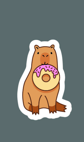 Брелок «Capybara donut» 