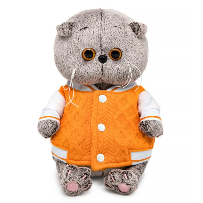 Мягкая игрушка "Басик BABY в бомбере на кнопках" (20 см) 