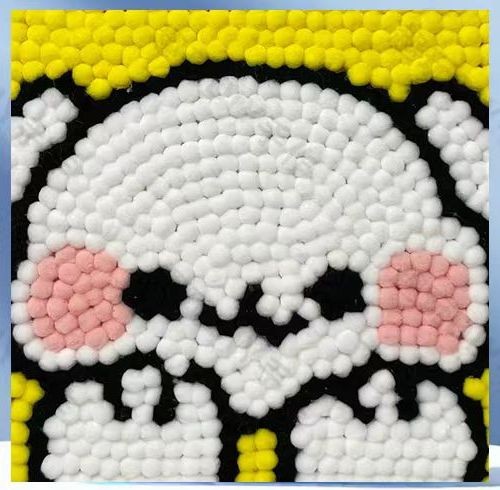 Картина из помпонов на подрамнике Draw Me! «Happy hare», (20 х 20 см) 