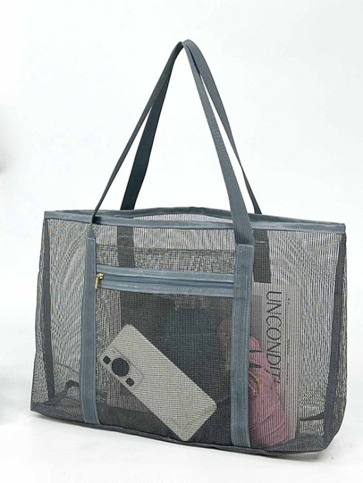 Сумка шоппер &quot;Transparent&quot;, gray (47*12*29.5 см) 