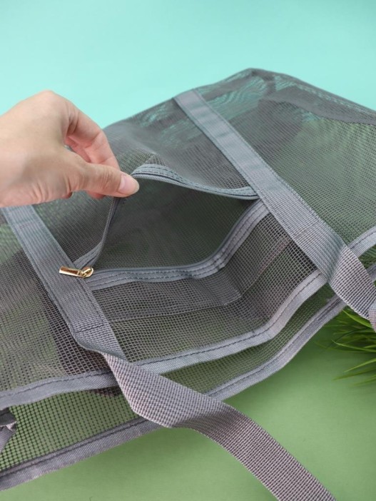 Сумка шоппер &quot;Transparent&quot;, gray (47*12*29.5 см) 