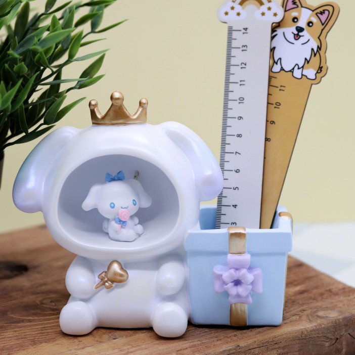 Ночник - подставка для канцелярских принадлежностей «Bunny princess», blue (17 см), пластик 