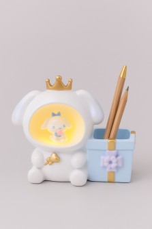 Ночник - подставка для канцелярских принадлежностей «Bunny princess», blue (17 см), пластик