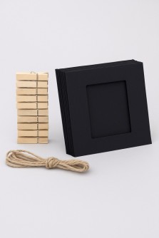 Крафтовые фоторамки "Классика", черные, 9*9,5 см