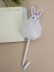 Ручка с помпоном &quot;Fluffy hare&quot;, white 