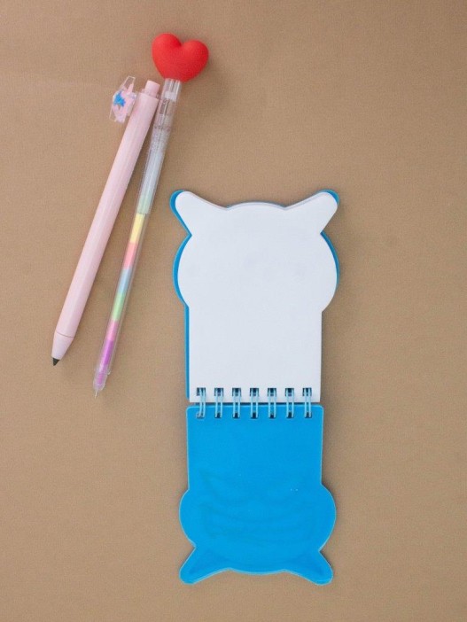 Блокнот фигурный ПВХ на гребне А6 &quot;Акула&quot; 9*10 см 70 гр 