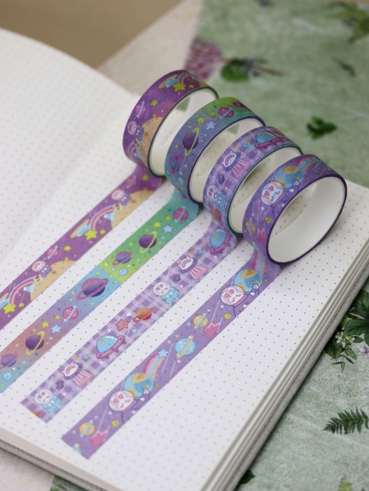 Набор клейкой ленты &quot;Planet rabbit&quot;, mix, шоу-бокс 12 шт. 