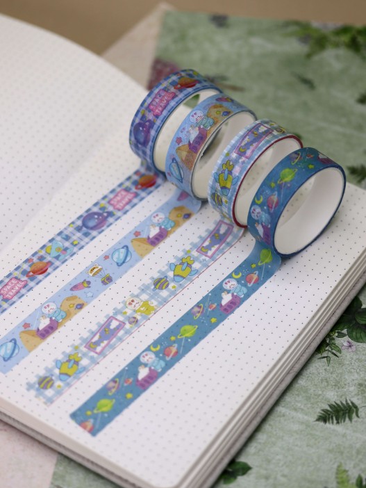 Набор клейкой ленты &quot;Planet rabbit&quot;, mix, шоу-бокс 12 шт. 