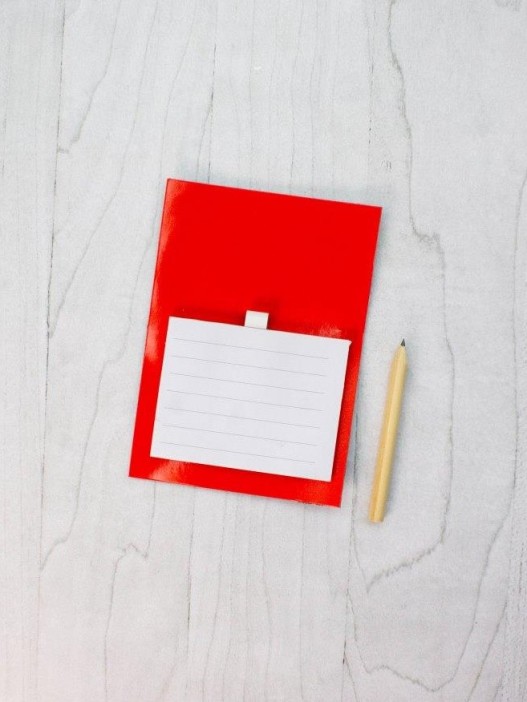 Магнитный блок для записей с карандашом «Simple», red, 10х14 см 